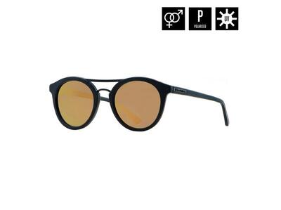 Horsefeathers nomad zonnebril (mat zwart/spiegelroze)