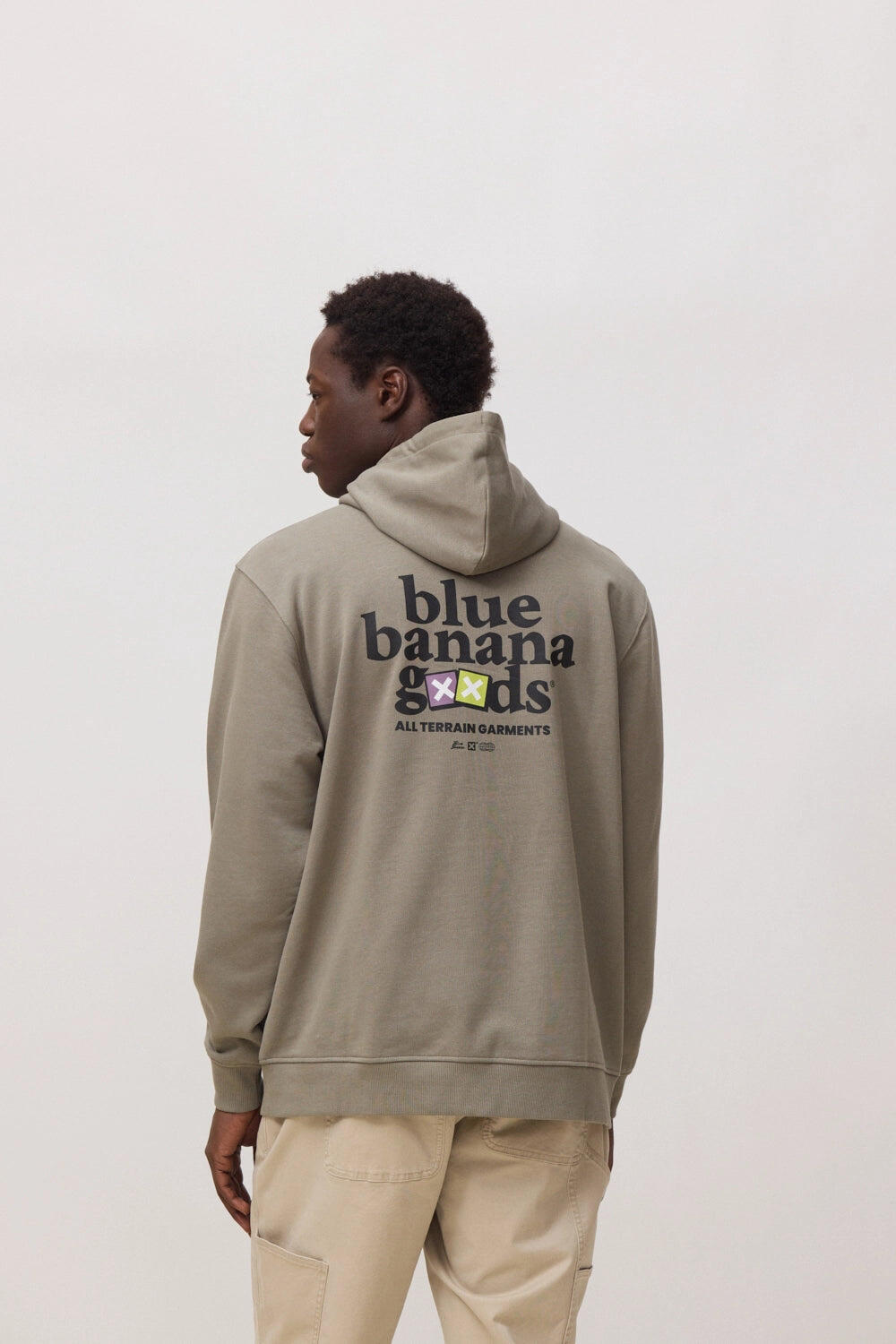 Sudadera con Capucha Blue Banana Olive Green de Algodón 100% Orgánico 2/7