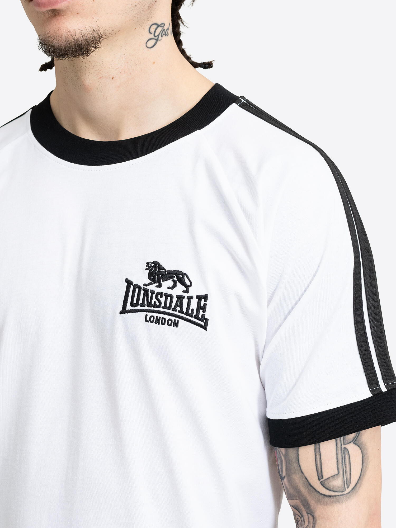 Lonsdale T-Shirt Craigtown 117826 White/Black-XL 6/6