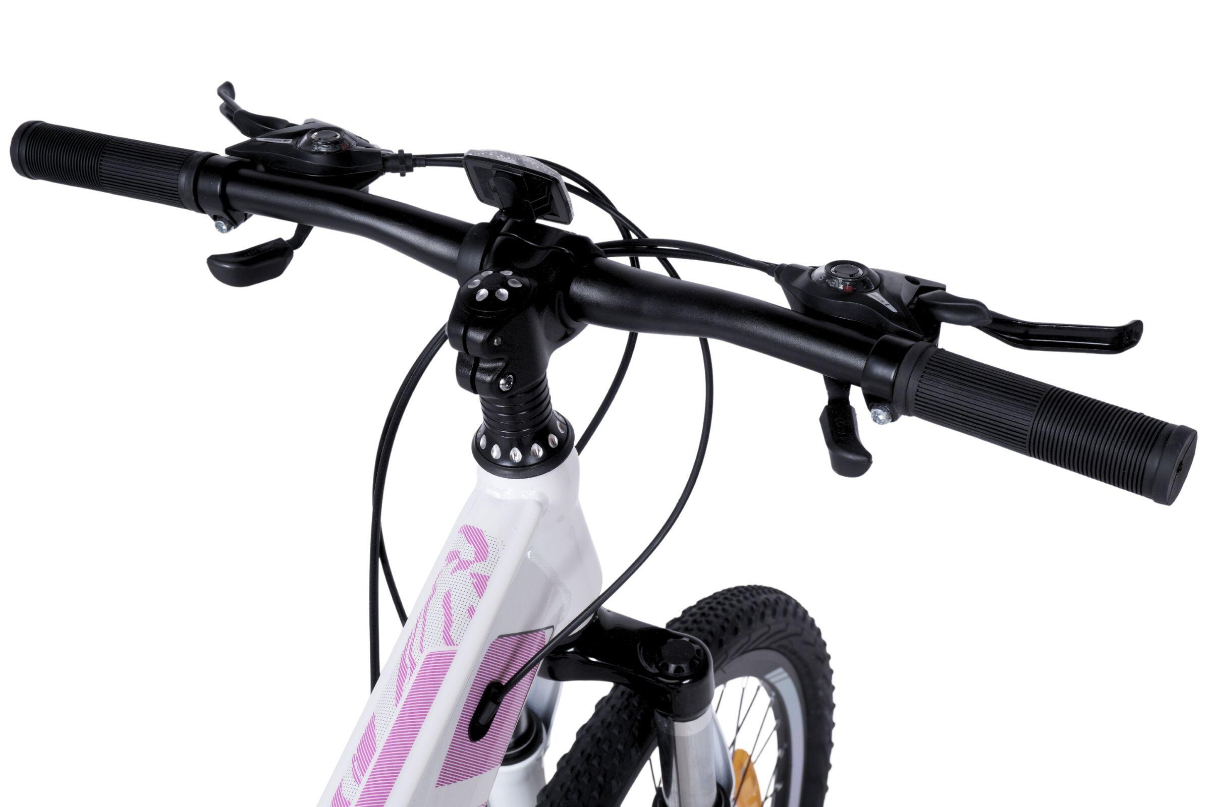 Kinderfiets Davi Rosita, 24", 130–160 cm, 21 versnellingen, roze/wit 4/6