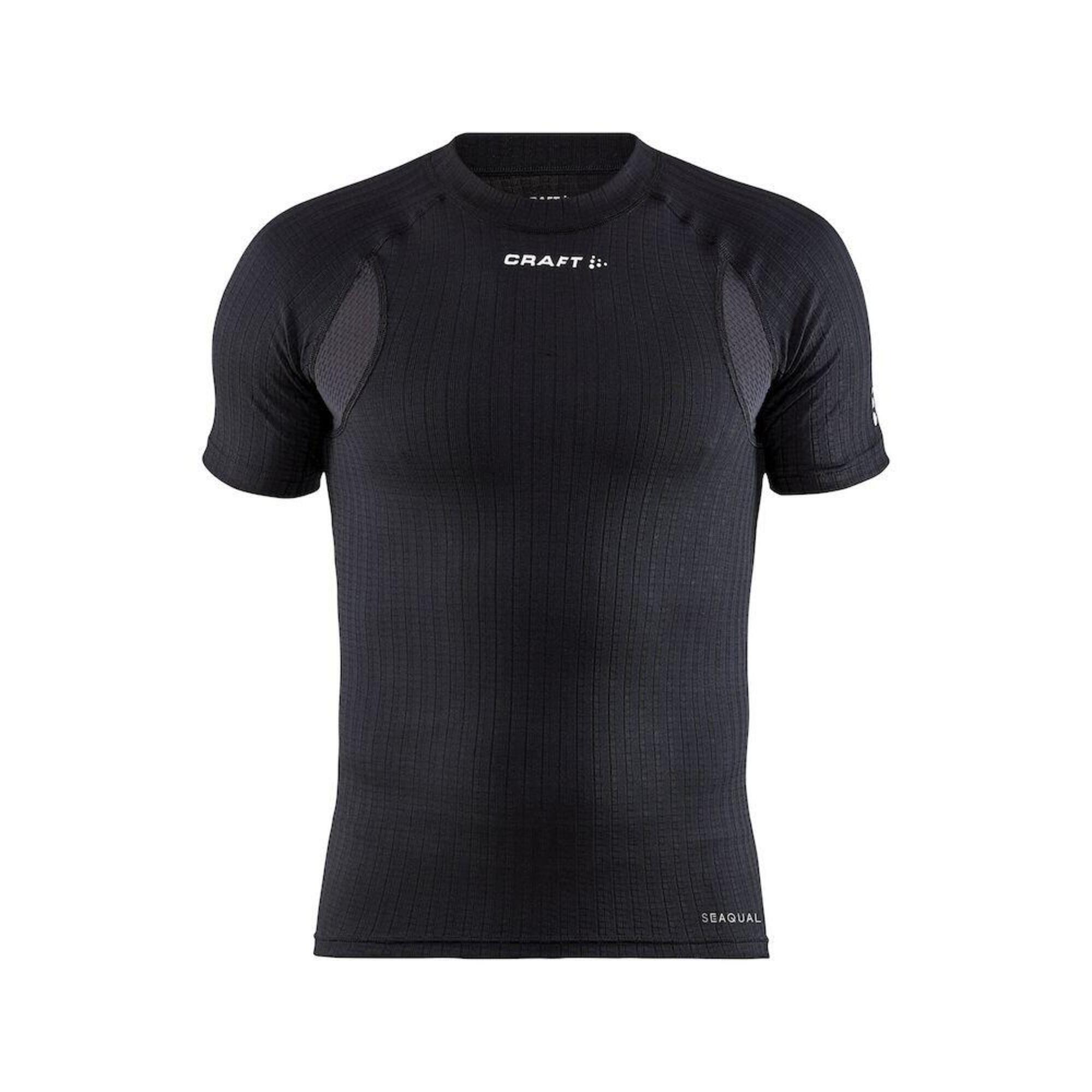 ACTIVE EXTREME X CREW NECK SHORT SLEEVE MENS BASELAYER BLACK 1/4