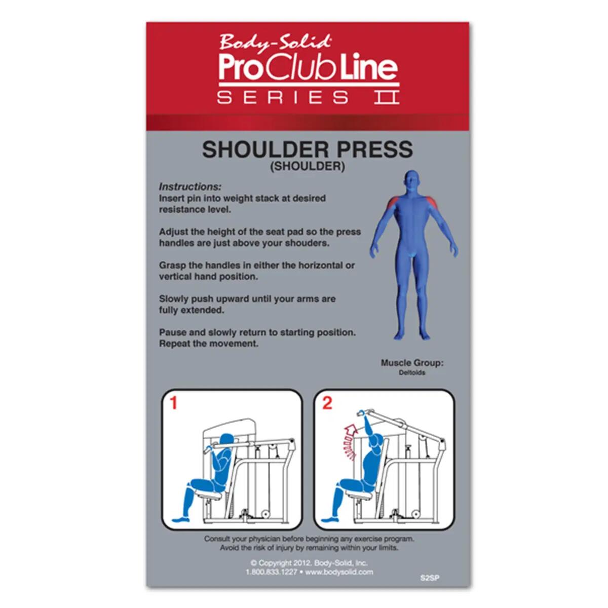 Body-Solid Pro Club Line Series II Presse Epaules Pro S2SP 4/5