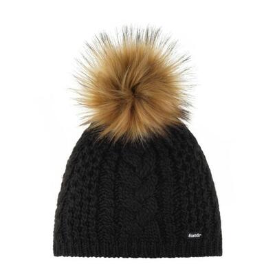 Muts afra lux pomponmuts dames wintermuts fleece pompon warm merino
