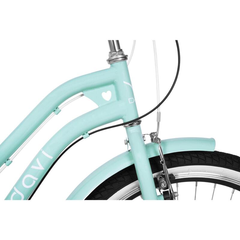 Bicicleta copii Davi Molli, 24″, 130-165 cm, 7 viteze, Menta