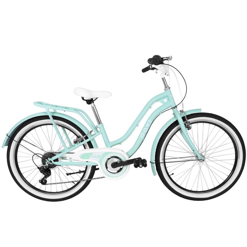 Bicicleta copii Davi Zilly, 24″, 130-165 cm, 7 viteze, Menta