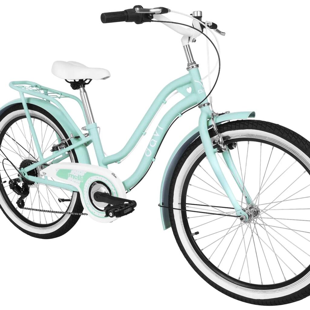 Kids city bike 24 inch 9-12 years Davi Zilly solid frame 14" 7-speed