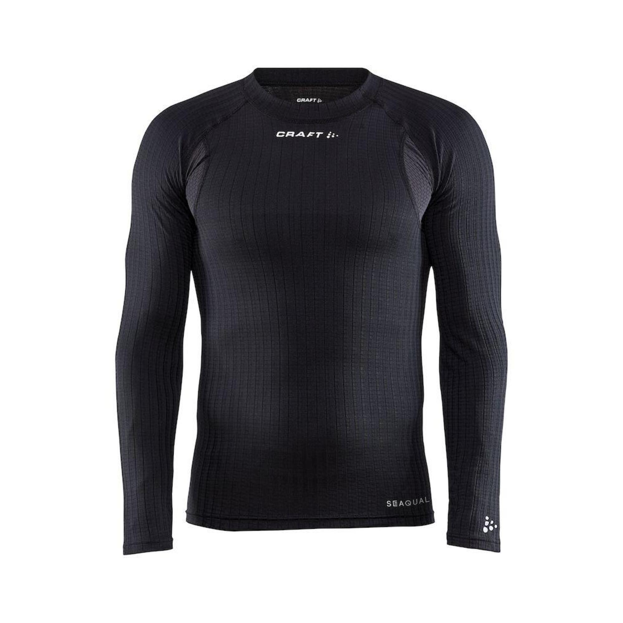 ACTIVE EXTREME X CREW NECK LONG SLEEVE MENS BASELAYER BLACK 1/4