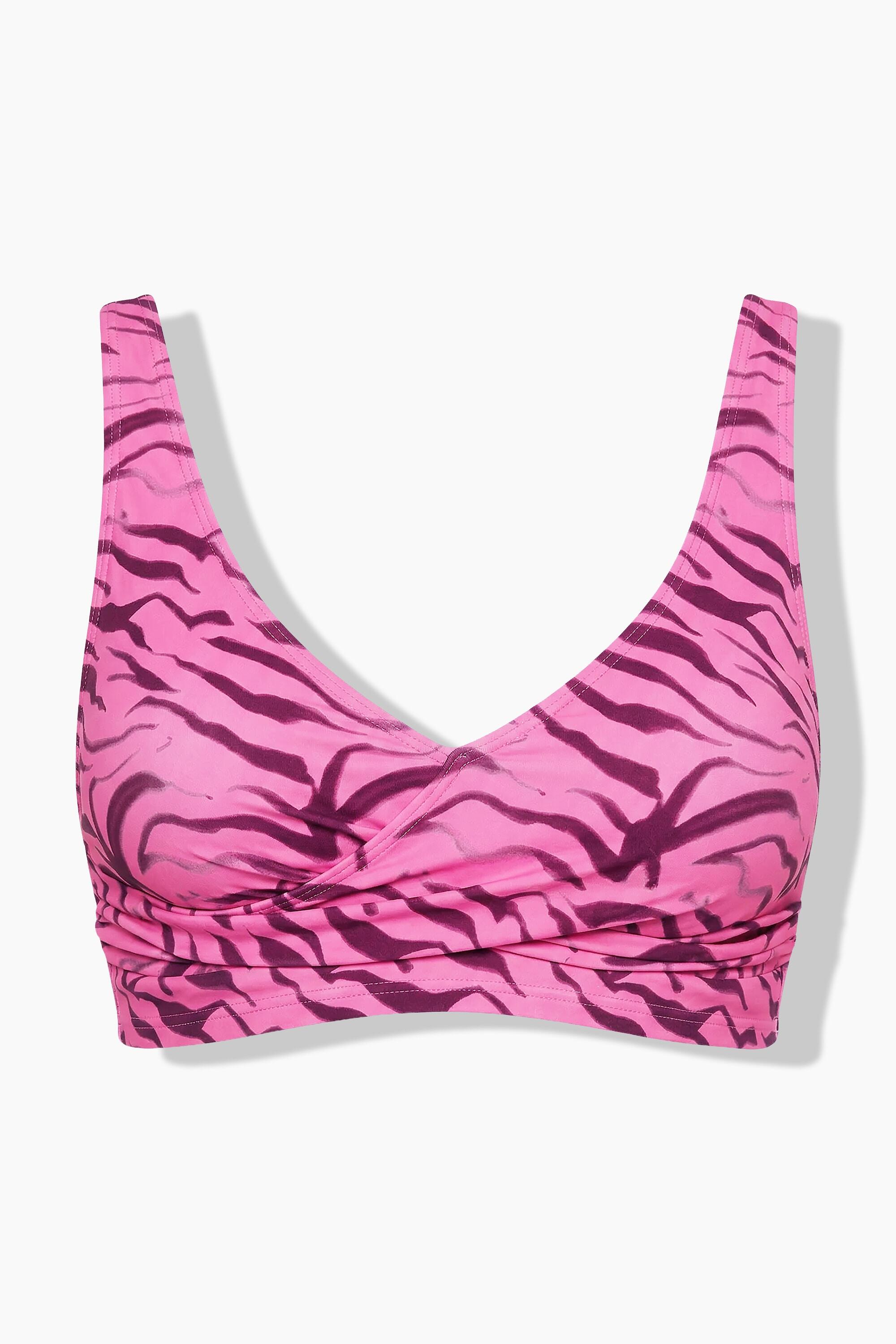 Dames Bikini zebraprint gedrapeerd decolleté softcups 5/5