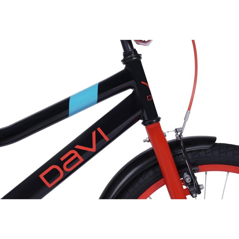 Dětské kolo Davi Zippy, 20", 110–130 cm, 1 rychlost, černé