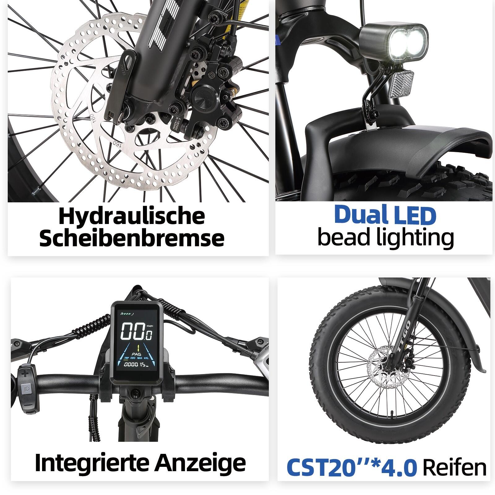 Skládací elektrokolo TTGO F6 Boost, baterie 48 V 18 Ah 5/7
