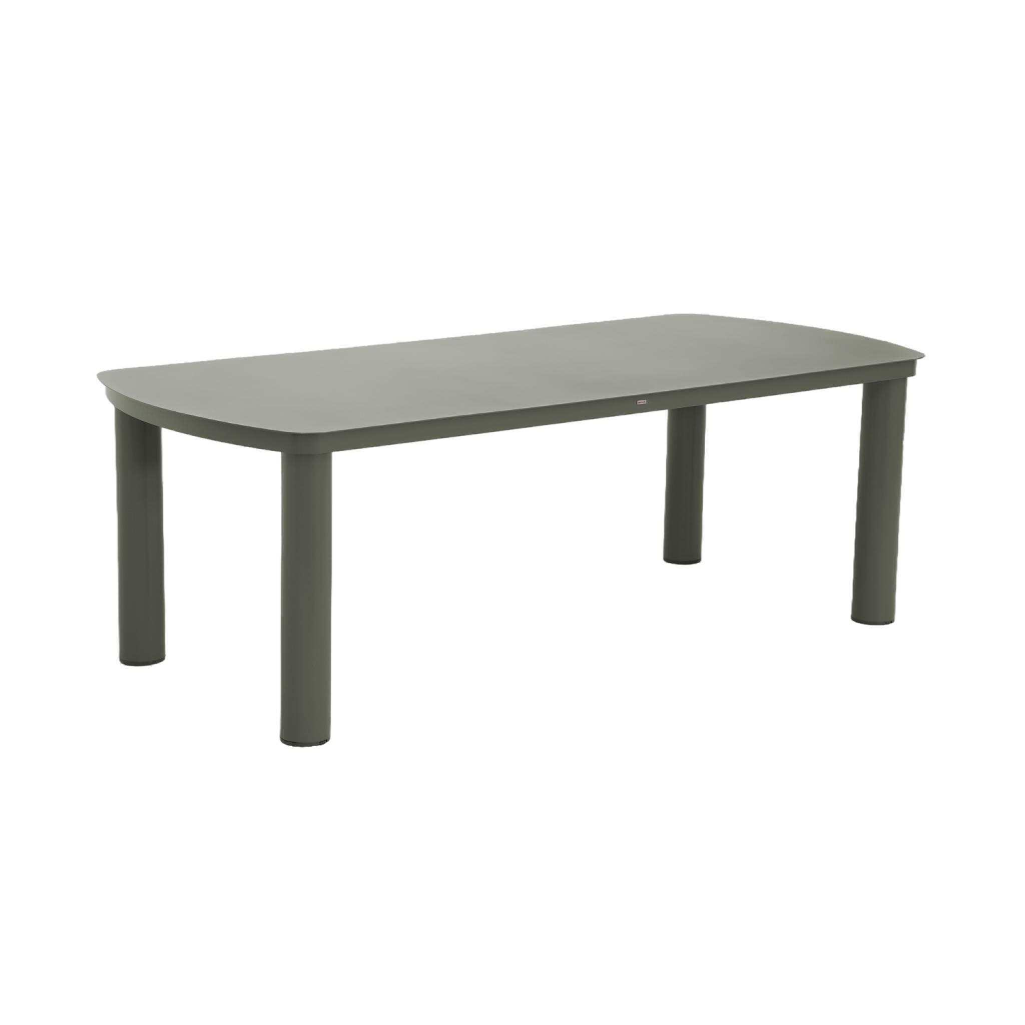 Conjunto de jardim com mesa em alumínio com 8 cadeiras, Verde caqui 2/5