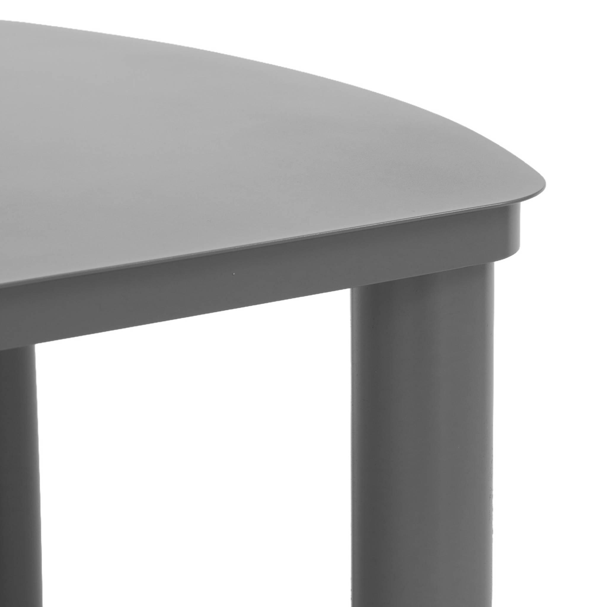 Mesa de jardim em alumínio, 10 lugares, Antracite 3/4