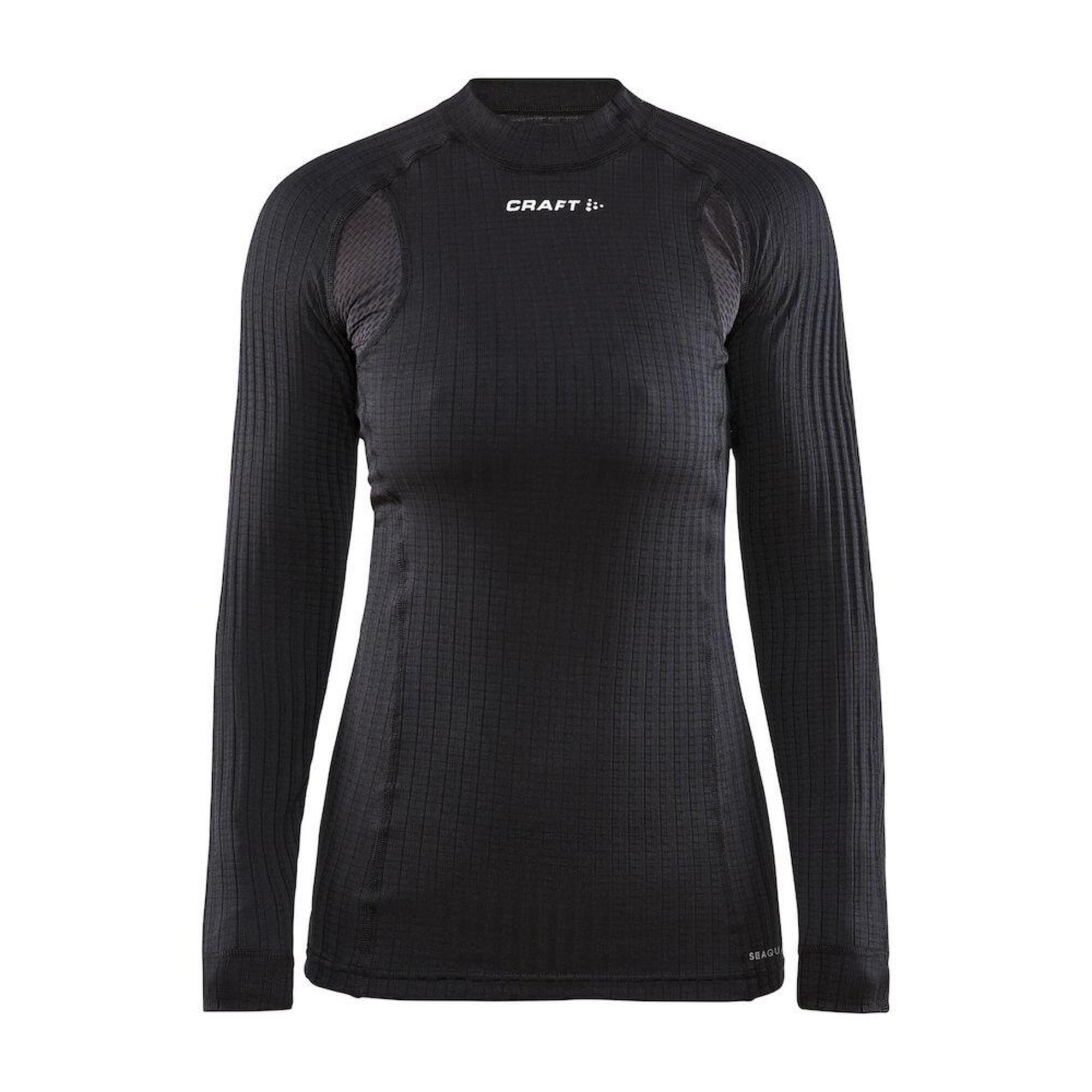 ACTIVE EXTREME X CREW NECK LONG SLEEVE WOMENS BASELAYER BLACK 1/4