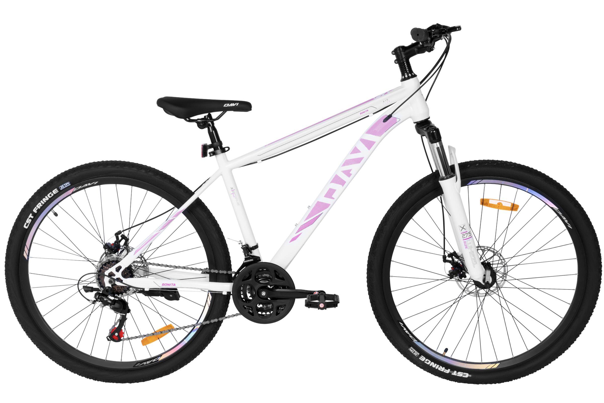 VTT Davi Rosita, 27.5", 160–185 cm, 21 vitesses, blanc/rose 2/6