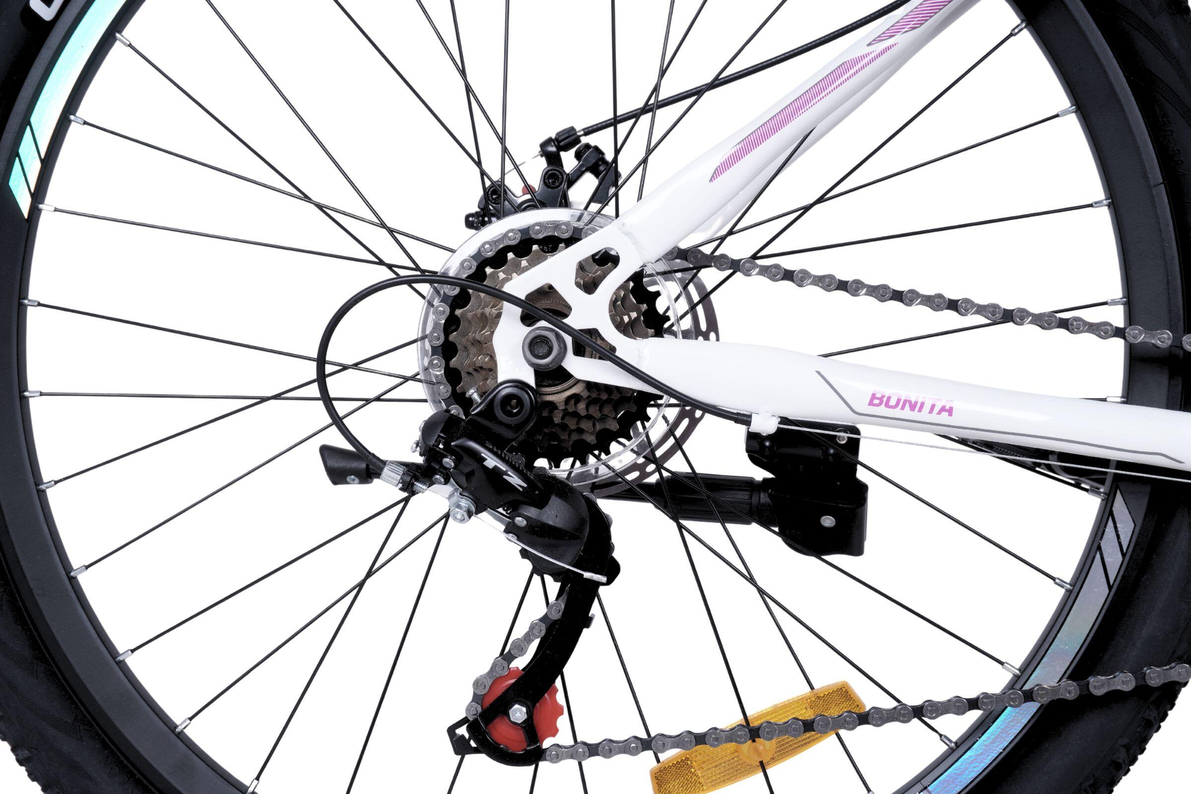 VTT Davi Rosita, 27.5", 160–185 cm, 21 vitesses, blanc/rose 6/6