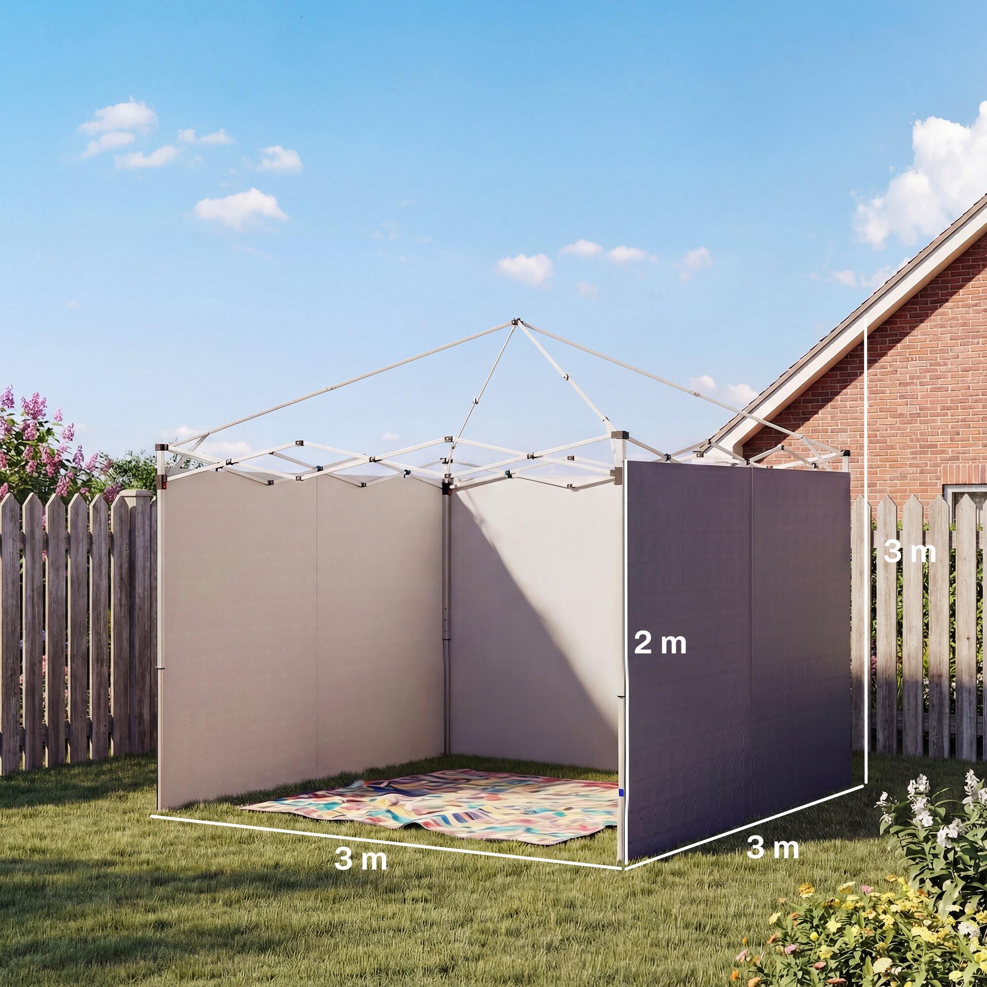 Paredes Laterais para Toldo Outsunny Azul 3/5