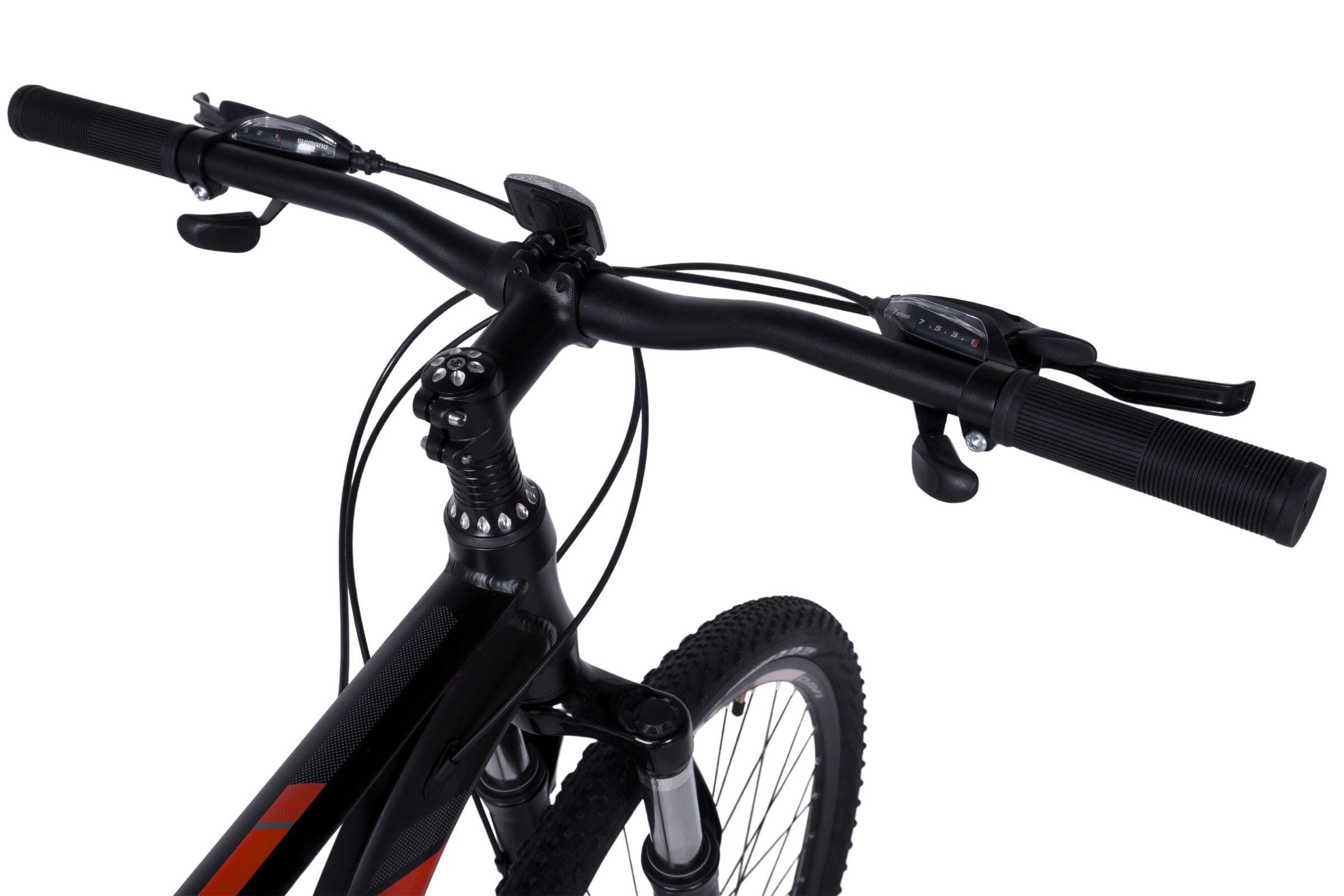 Davi Montaro Aluminium, 29", 170–195 cm, 21 vitesses, noir/rouge 4/6
