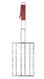 Griglia per 4 salsicce Rulyt 47 x 173 cm con manico in legno
