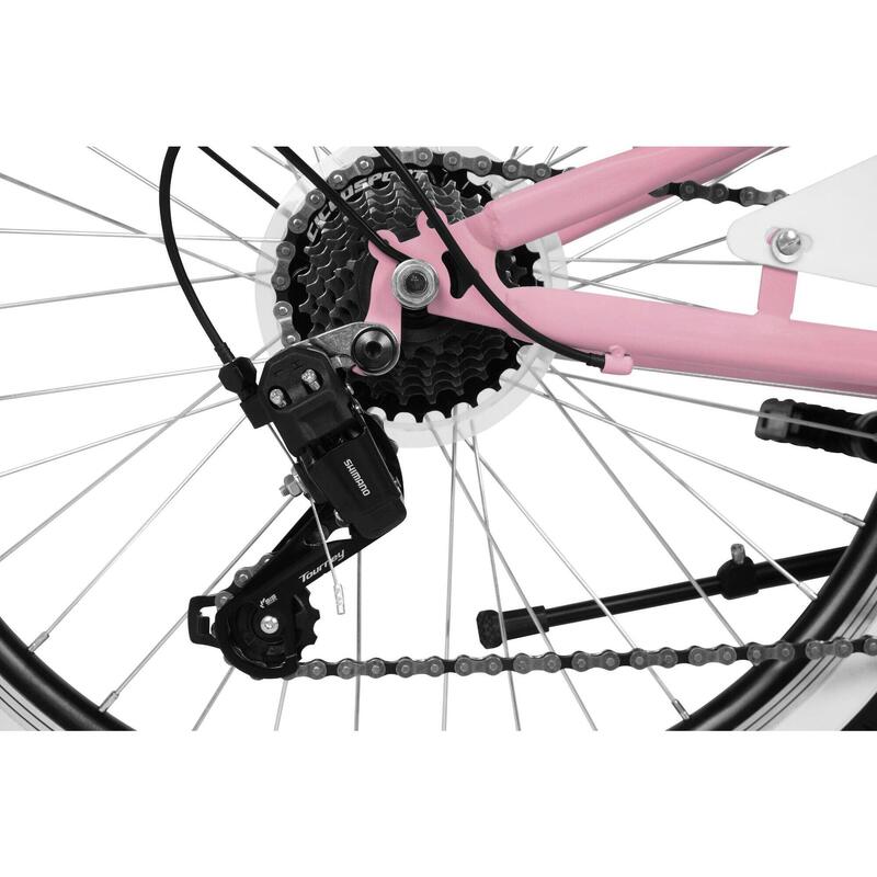 Bicicletă copii 24" Davi Molli Style 7 viteze 130-165 roz