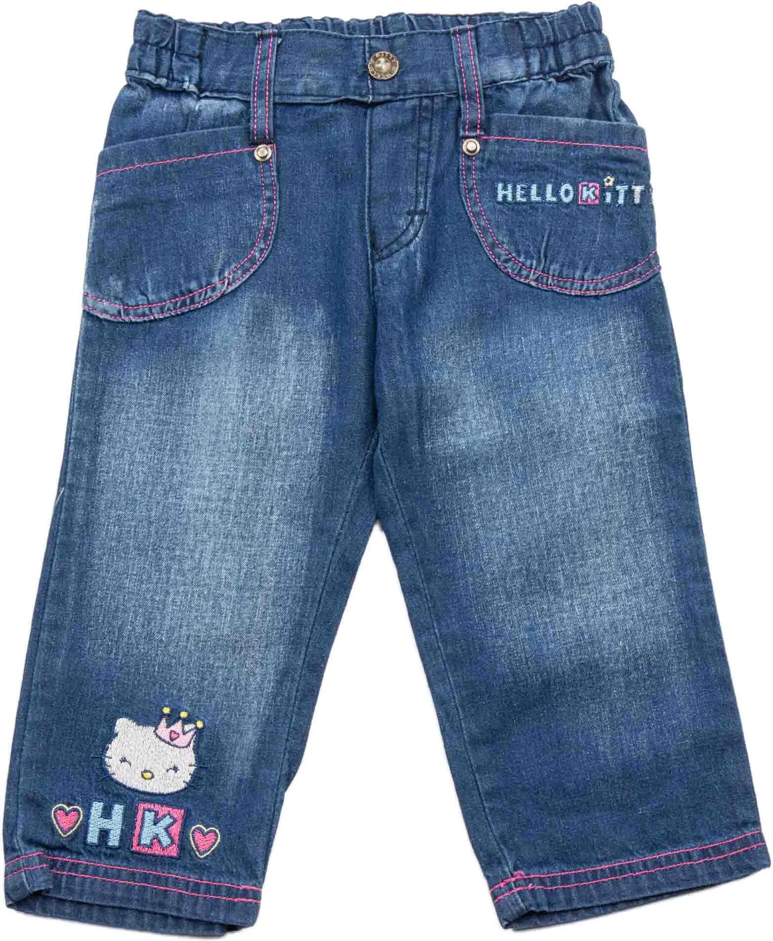 Pantalón infantil Hello Kitty de algodón, cintura elástica 1/1