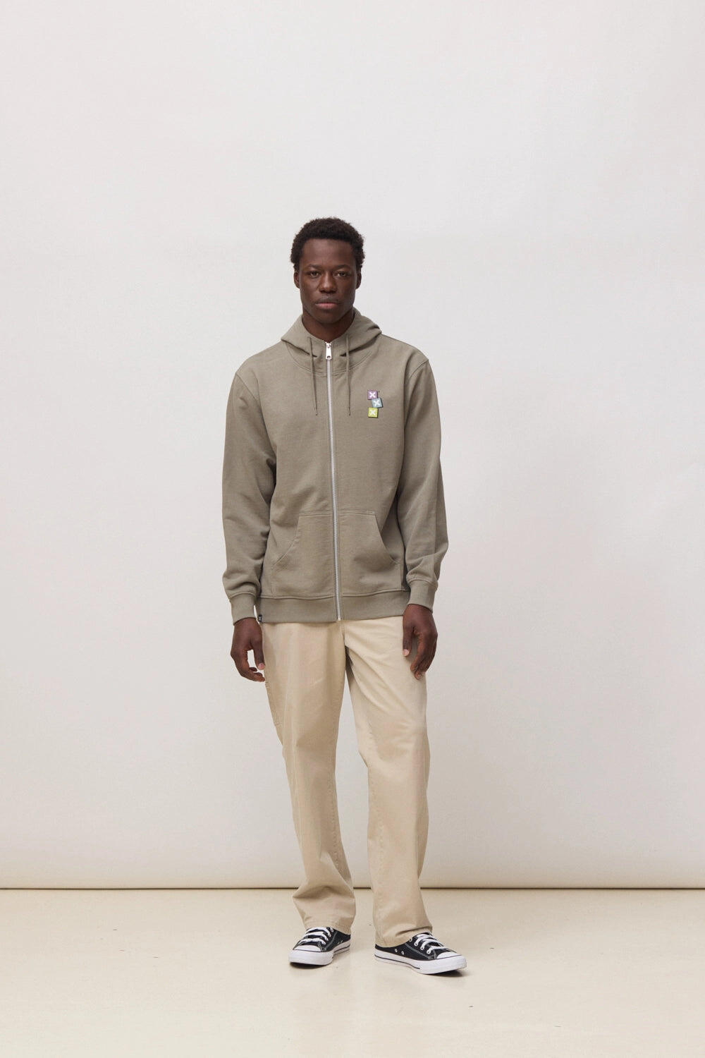Sudadera con Capucha Blue Banana Olive Green de Algodón 100% Orgánico 3/7