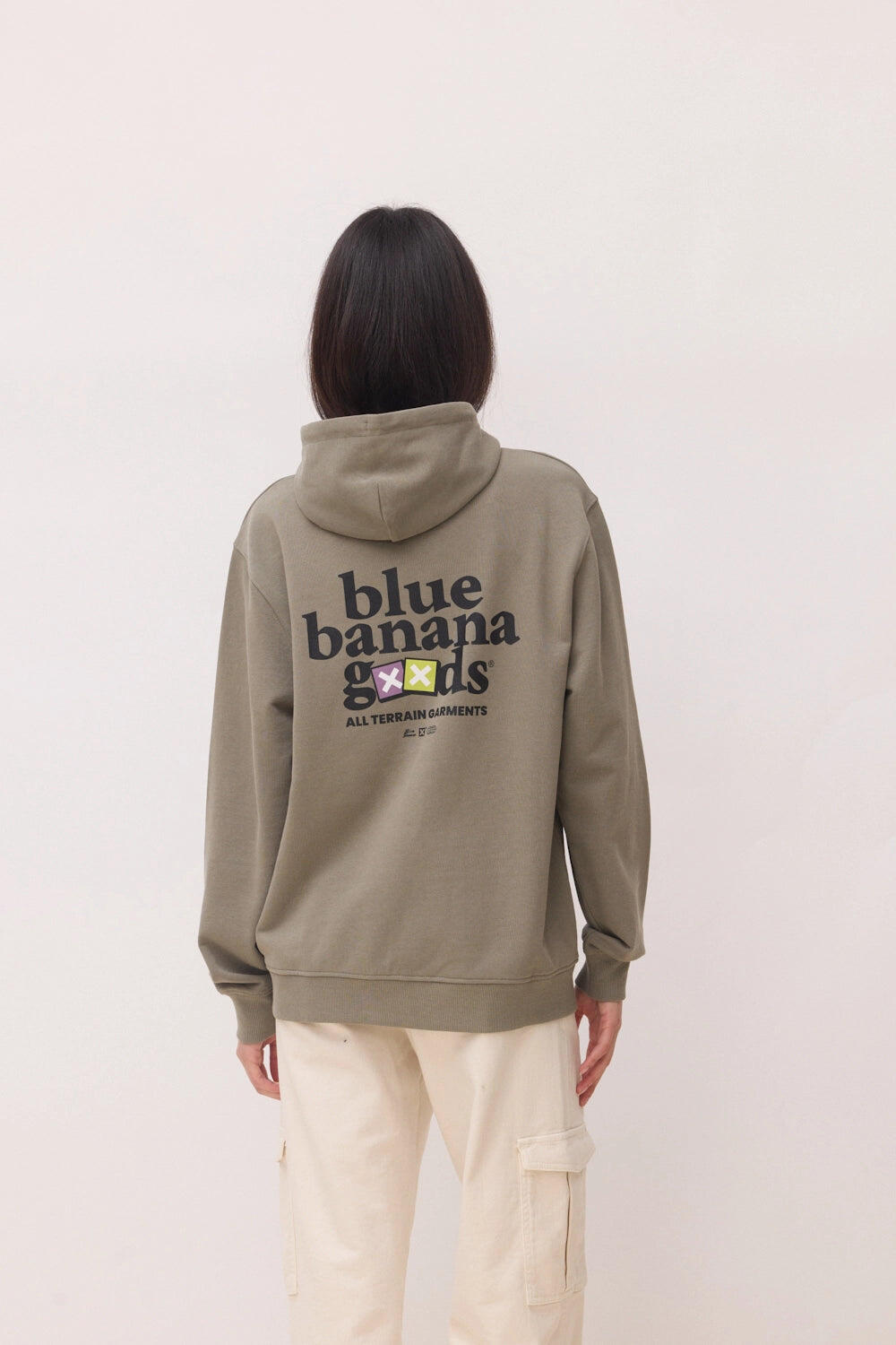 Sudadera con Capucha Blue Banana Olive Green de Algodón 100% Orgánico 5/7