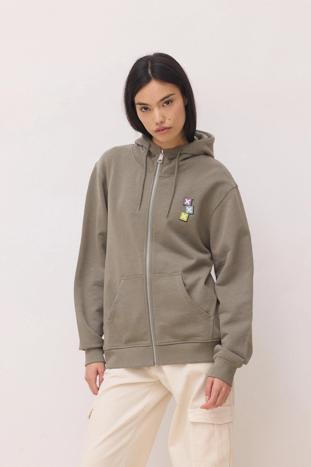 Sudadera con Capucha Blue Banana Olive Green de Algodón 100% Orgánico 4/7