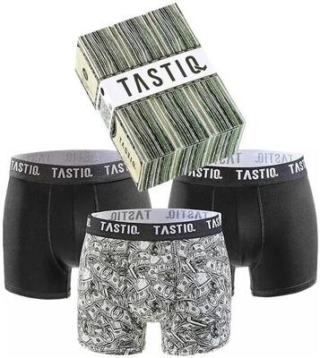 Confezione regalo da 3 boxer Tastic Dollar nera