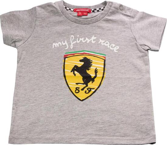T-shirt per bambini Ferrari My First Rac Grigio Melange