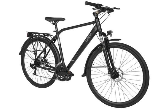 Vélo trekking Davi Vandero, 28", 160–185 cm, 21 vitesses, noir