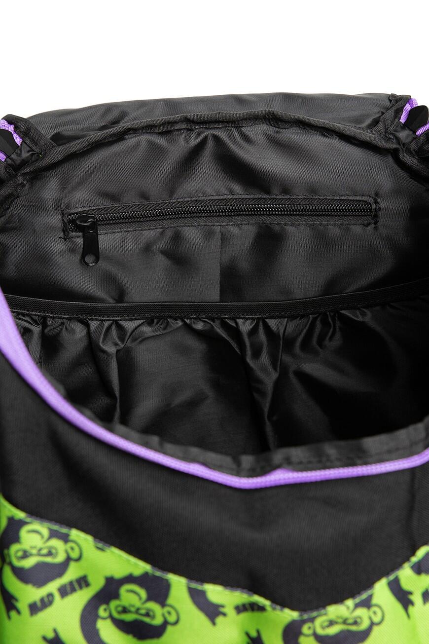 Mochila para piscina y natación 36L MAD TEAM ESTAMPADA Monos Lima 3/4