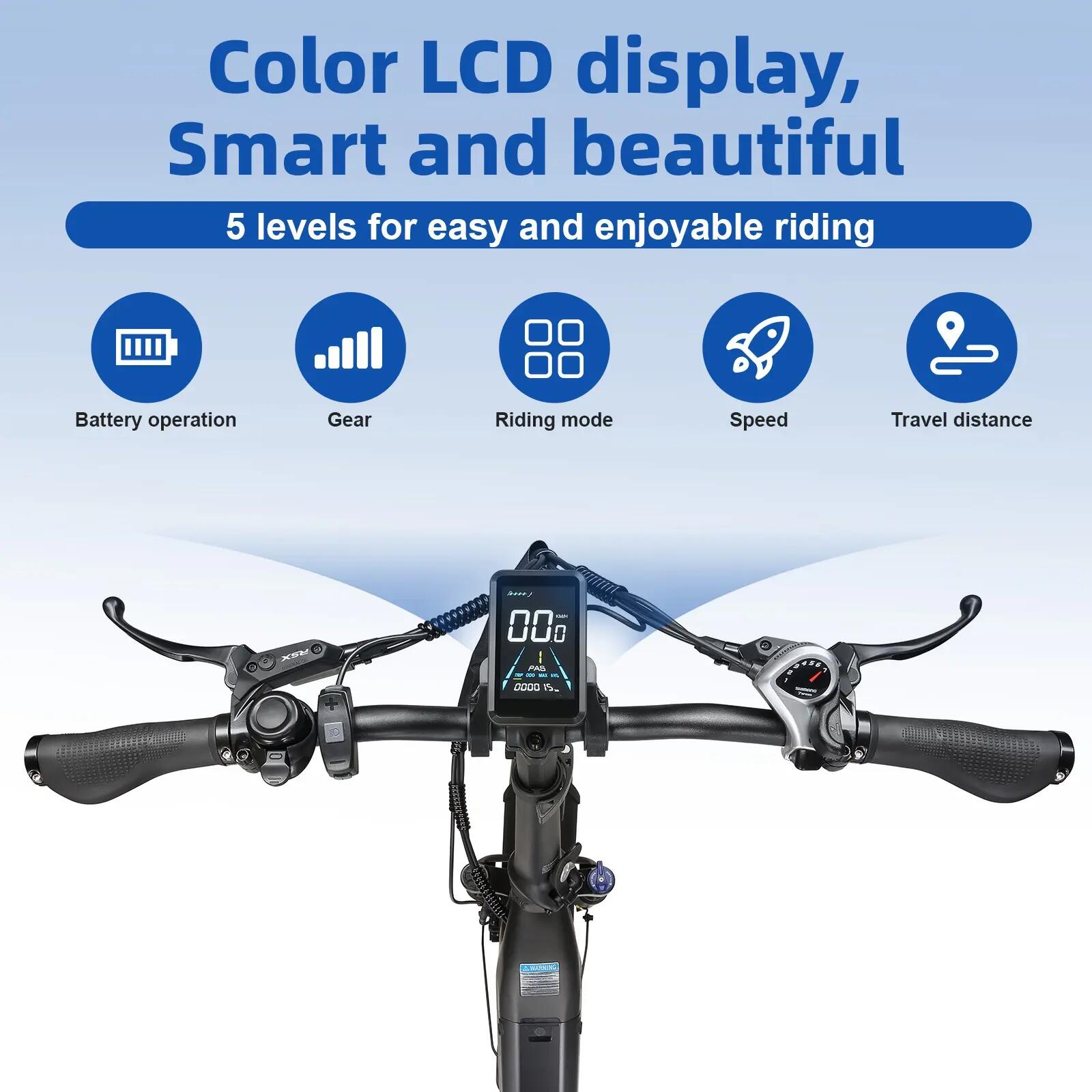 Elektrische fiets voor volwassenen TTGO F6 Boost batterij 48V18Ah motor 250W 11/14