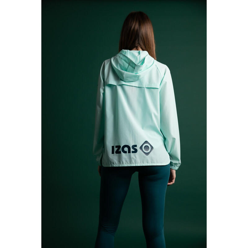Chaqueta ligera cortavientos ENNA, transpirable y repelente al agua con capucha 4/7