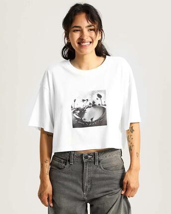 T-shirt Skate Femme Coton Coupe Relax Essential H-FT RLX CR