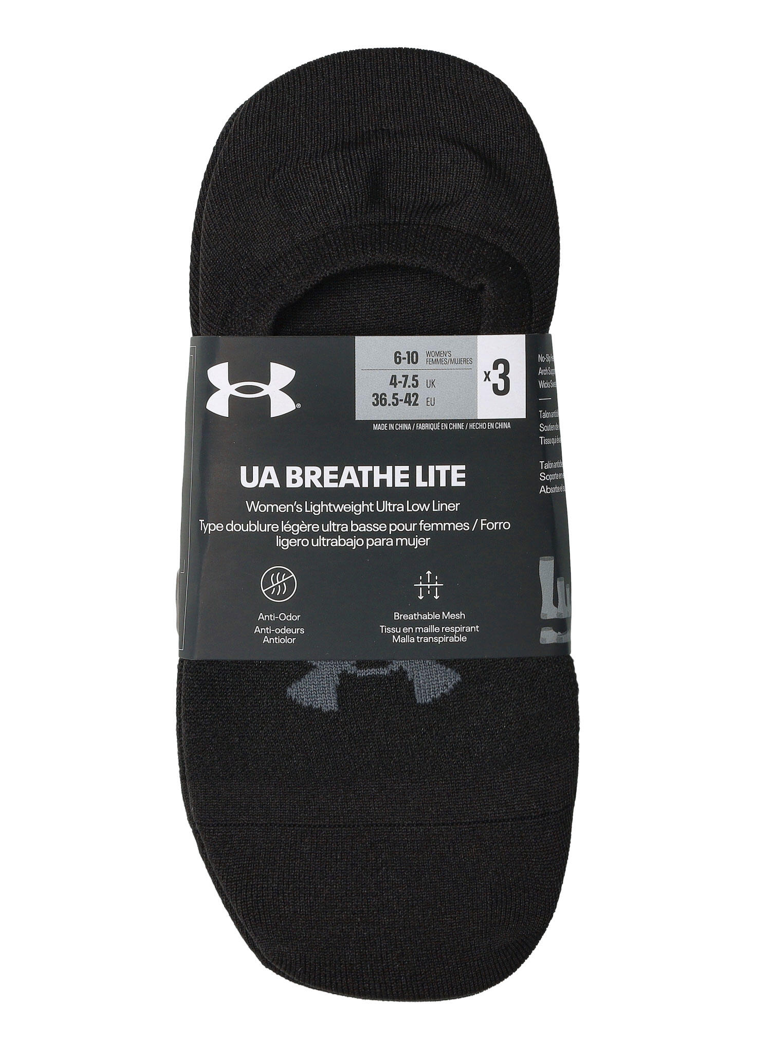 Under Armour Breathe Lite Ultra Low 3P Damen-Trainingssocken 5/6