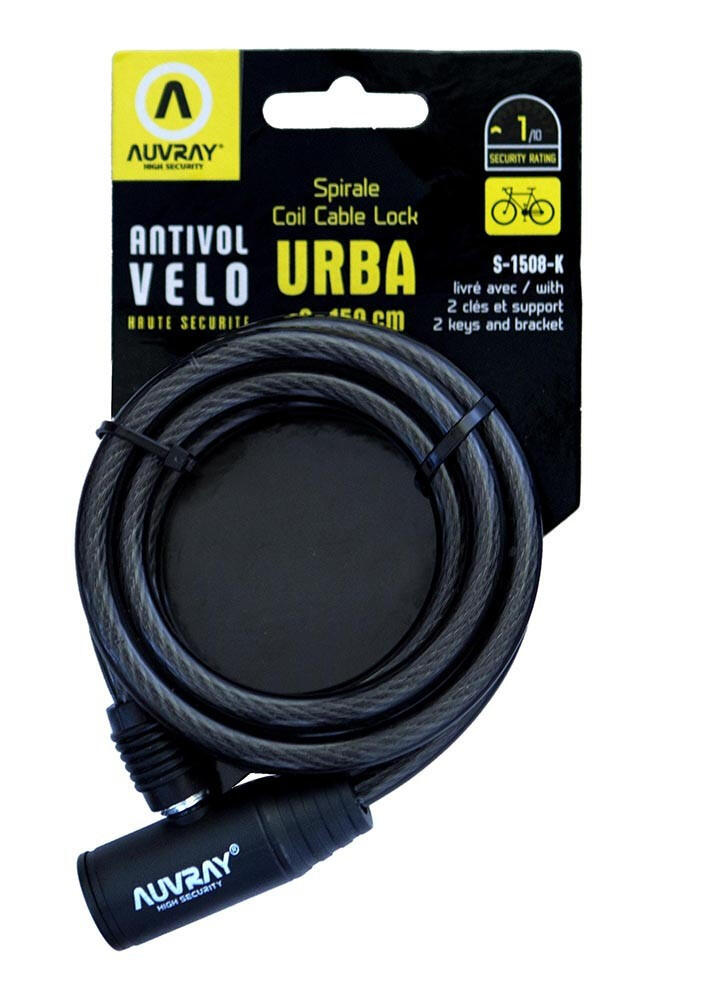 Antivol spirale de vélo  - 8x150 mm 2/3