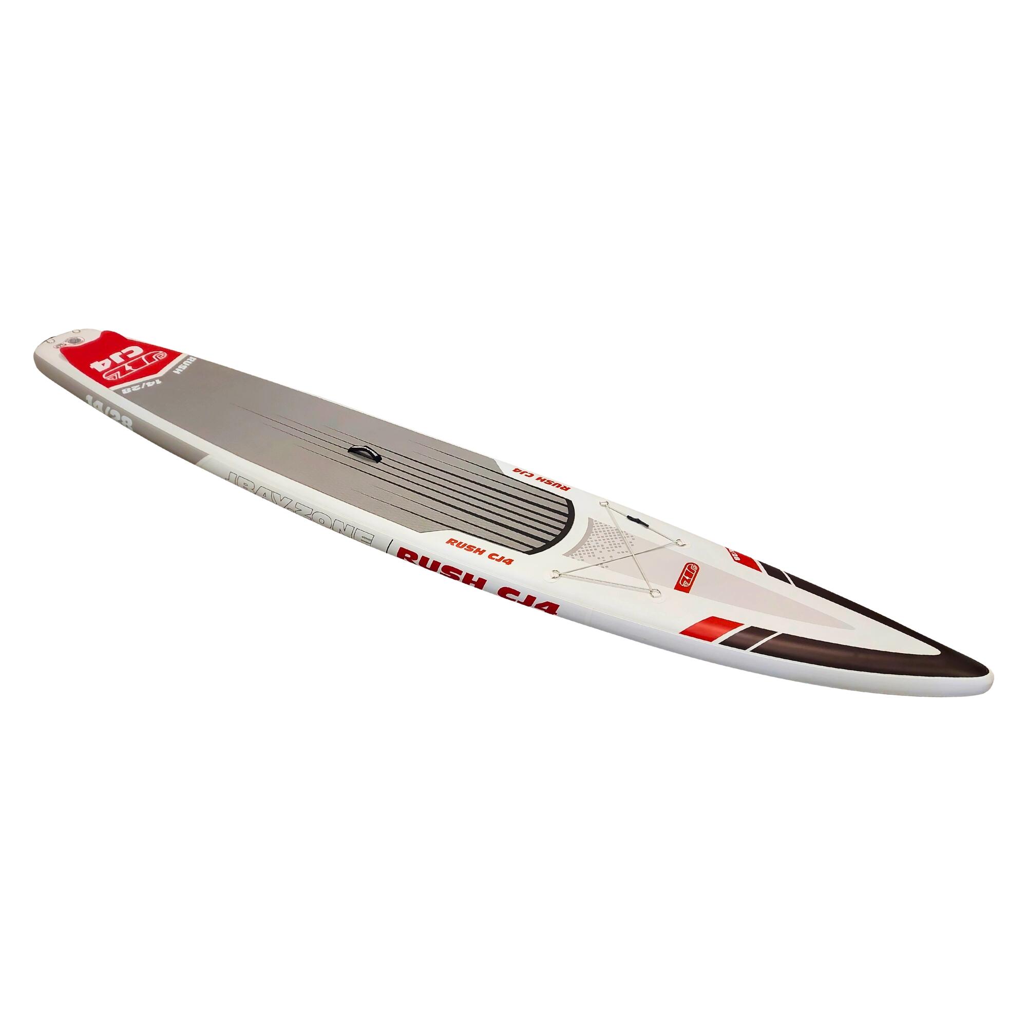 JBAY.ZONE Pack SUP Rush CJ4 RACING gonfiabile 14 Bianco-Grigio 2/7