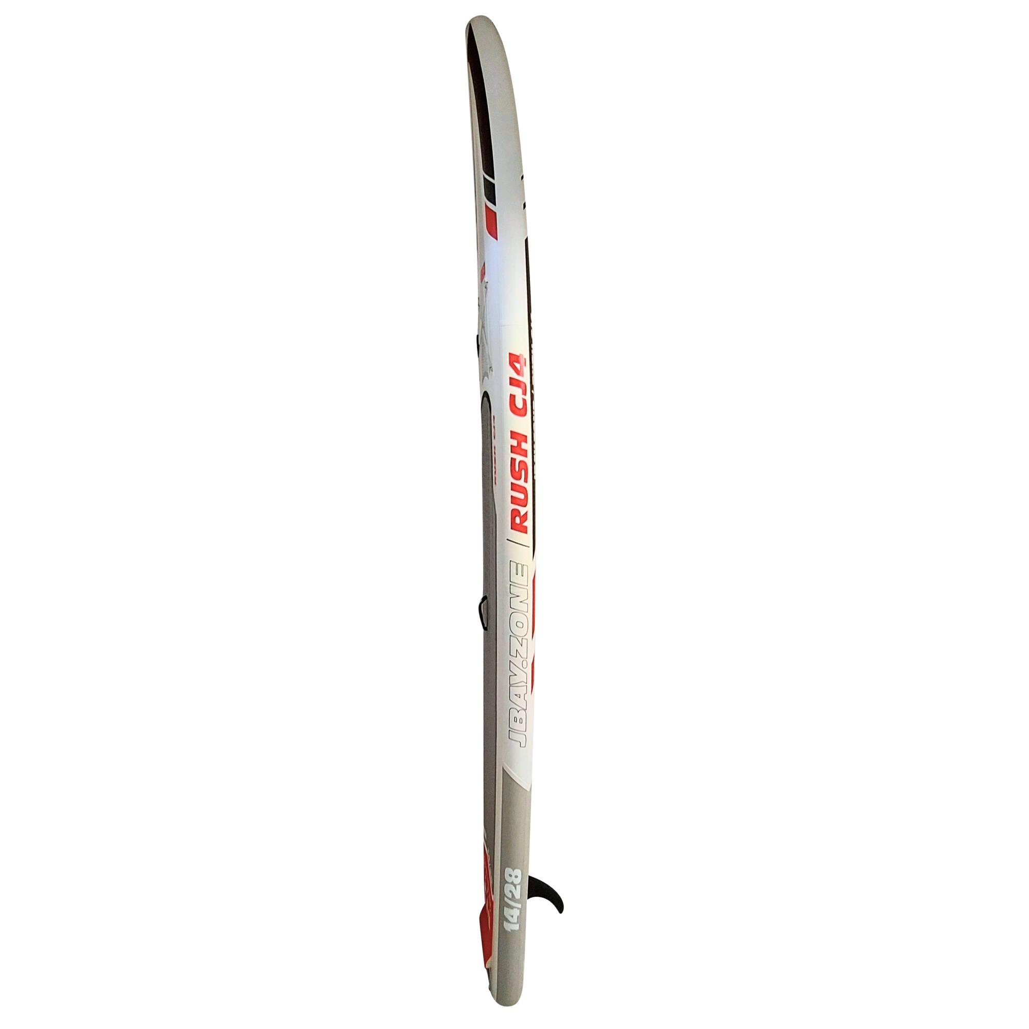 JBAY.ZONE Pack SUP Rush CJ4 RACING gonfiabile 14 Bianco-Grigio 5/7