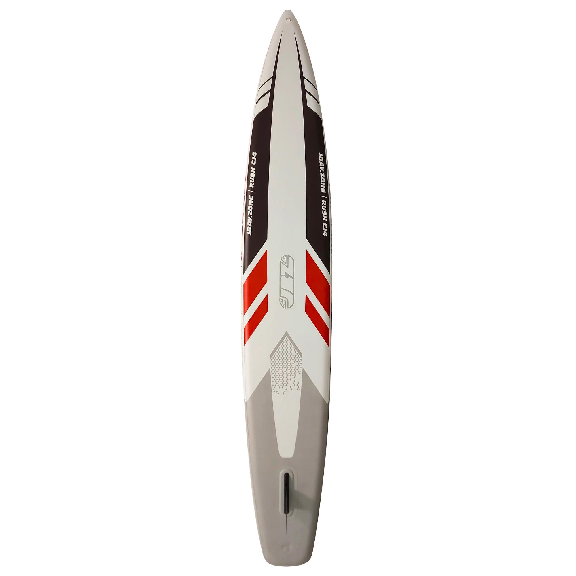 JBAY.ZONE Pack SUP Rush CJ4 RACING gonfiabile 14 Bianco-Grigio 4/7