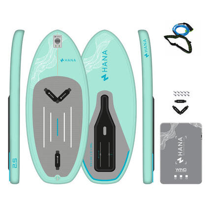 PACK - WINGFOILBOARD 5'2 x 26" x 5" - 105l met Leash L/XL