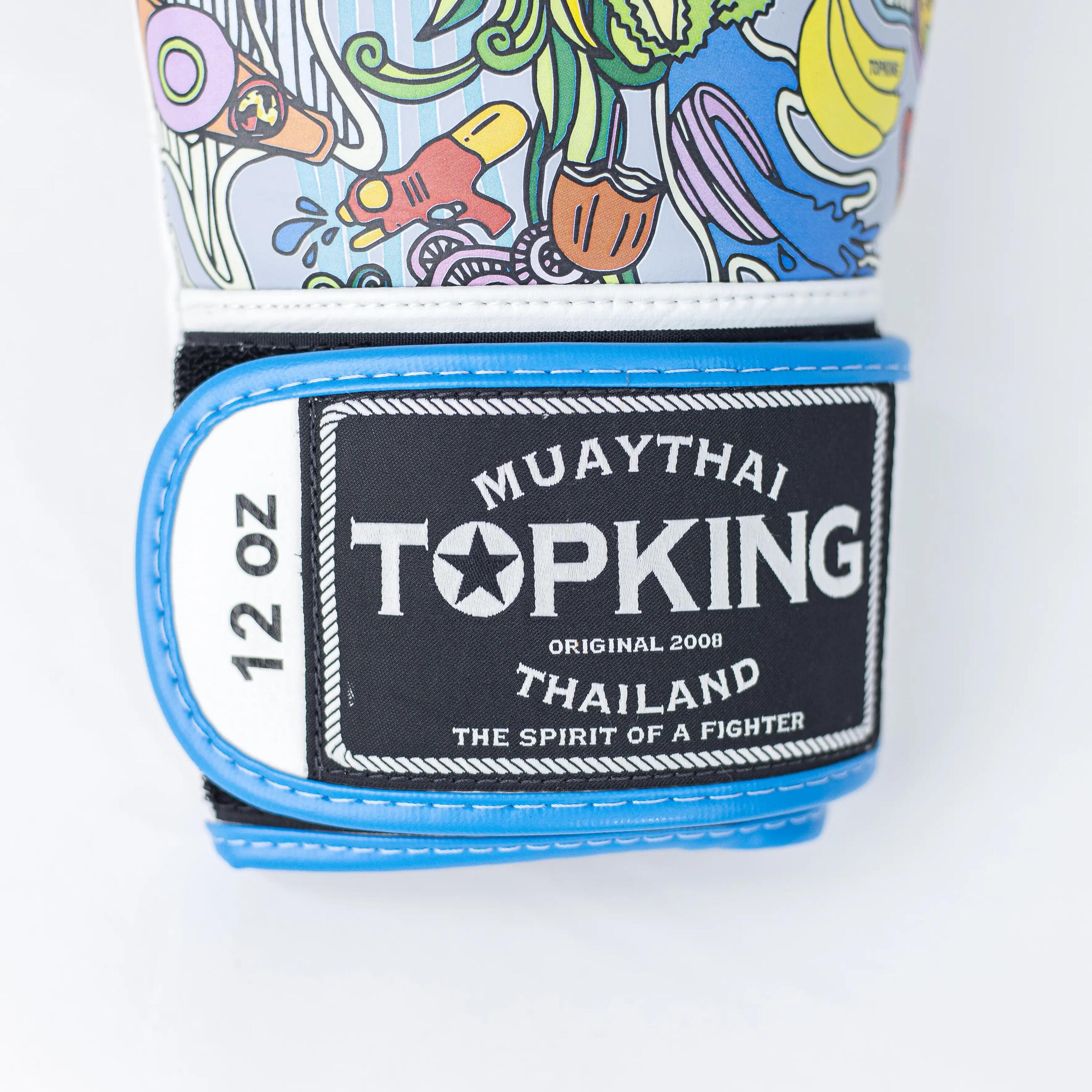 Mănuși de Box Topking THAI CULTURE Albe 3/4