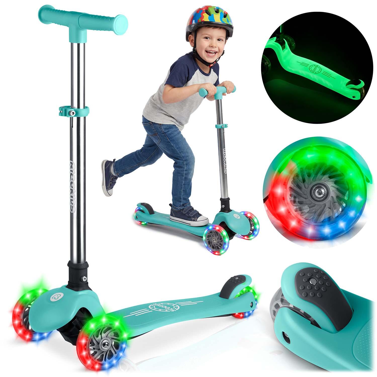 Hulajnoga trójkołowa dla dzieci Ricokids balansowa świecąca w ciemności 765700 1/7