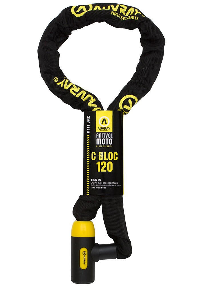 Łańcuch z zamkiem - długość 120cm, średnica 10mm AUVRAY C-BLOC 120 2/2