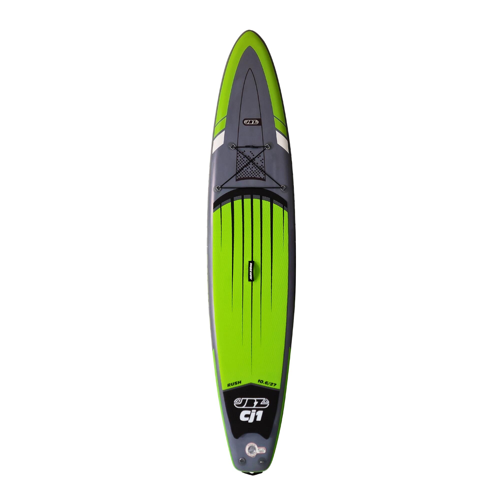 JBAY.ZONE Pack SUP Rush CJ1 RACING gonfiabile 10.6 Verde-Grigio 3/6