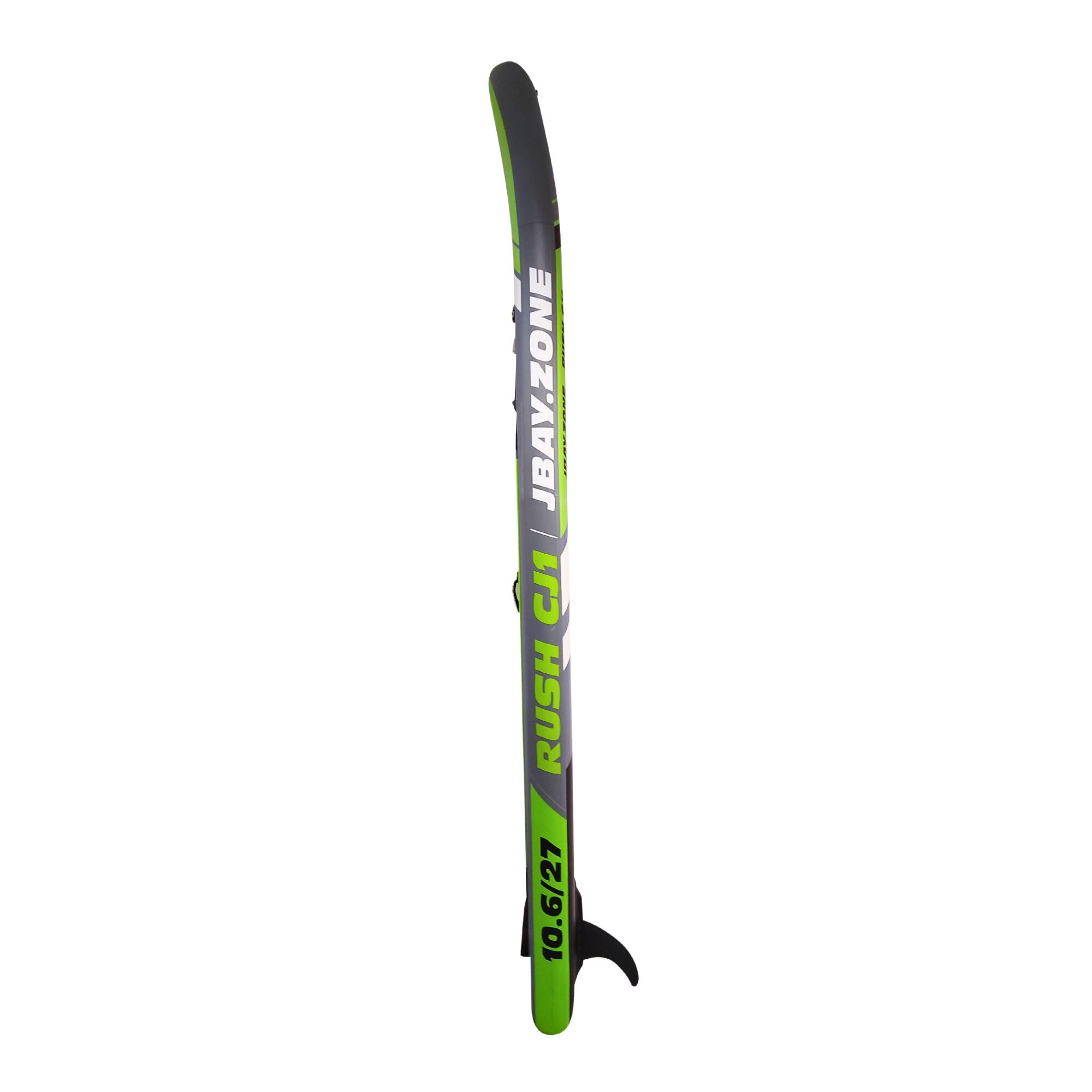 JBAY.ZONE Pack SUP Rush CJ1 RACING gonfiabile 10.6 Verde-Grigio 5/6