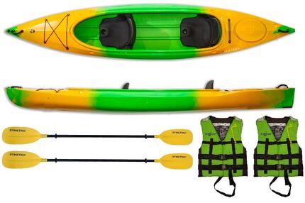 Kajak dwuosobowy do pływania Kayak Zone Caribou Adventure zestaw