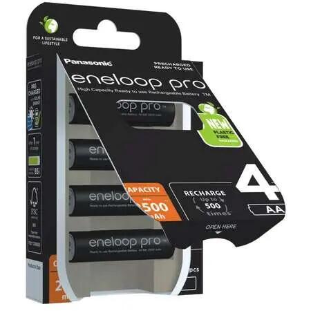 Panasonic Eneloop Pro Batterie AA BK-3HCDE/4BE 2500 mAh 4 pz. 2/4