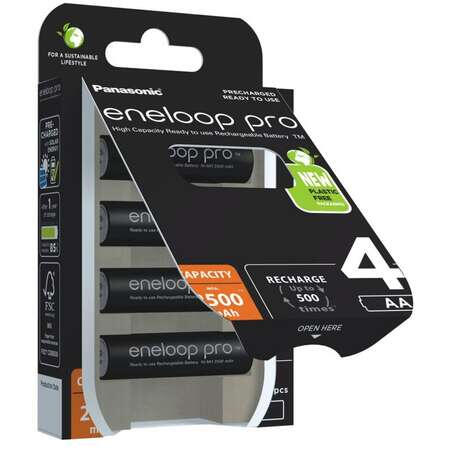 Acumulator Eneloop Ni-MH AA (R6) 2500mA PRO B4 ECO Plastic Free