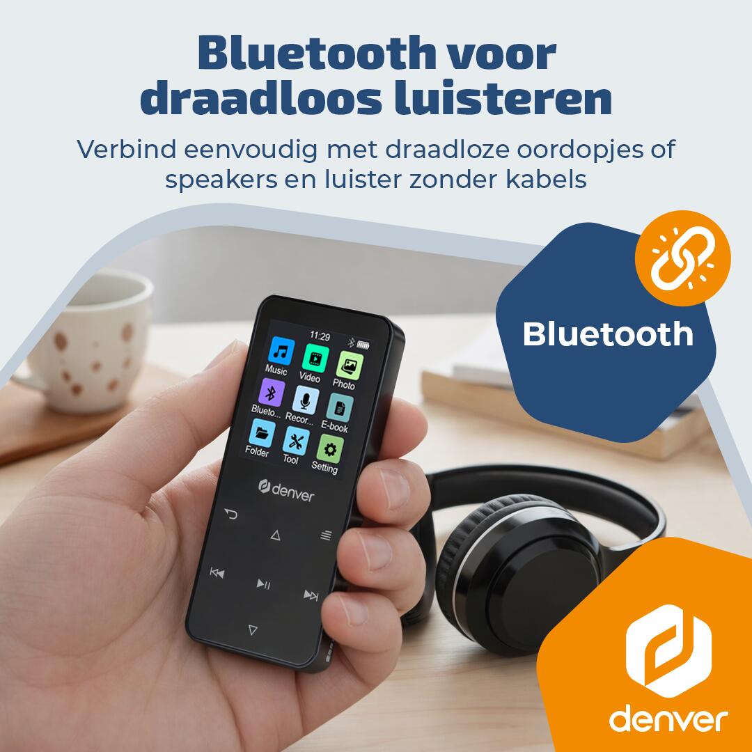 Denver Lecteur MP3 - Carte SD jusqu'à 128 GB - Ecouteurs inclus - MP1830 - Noir 5/7