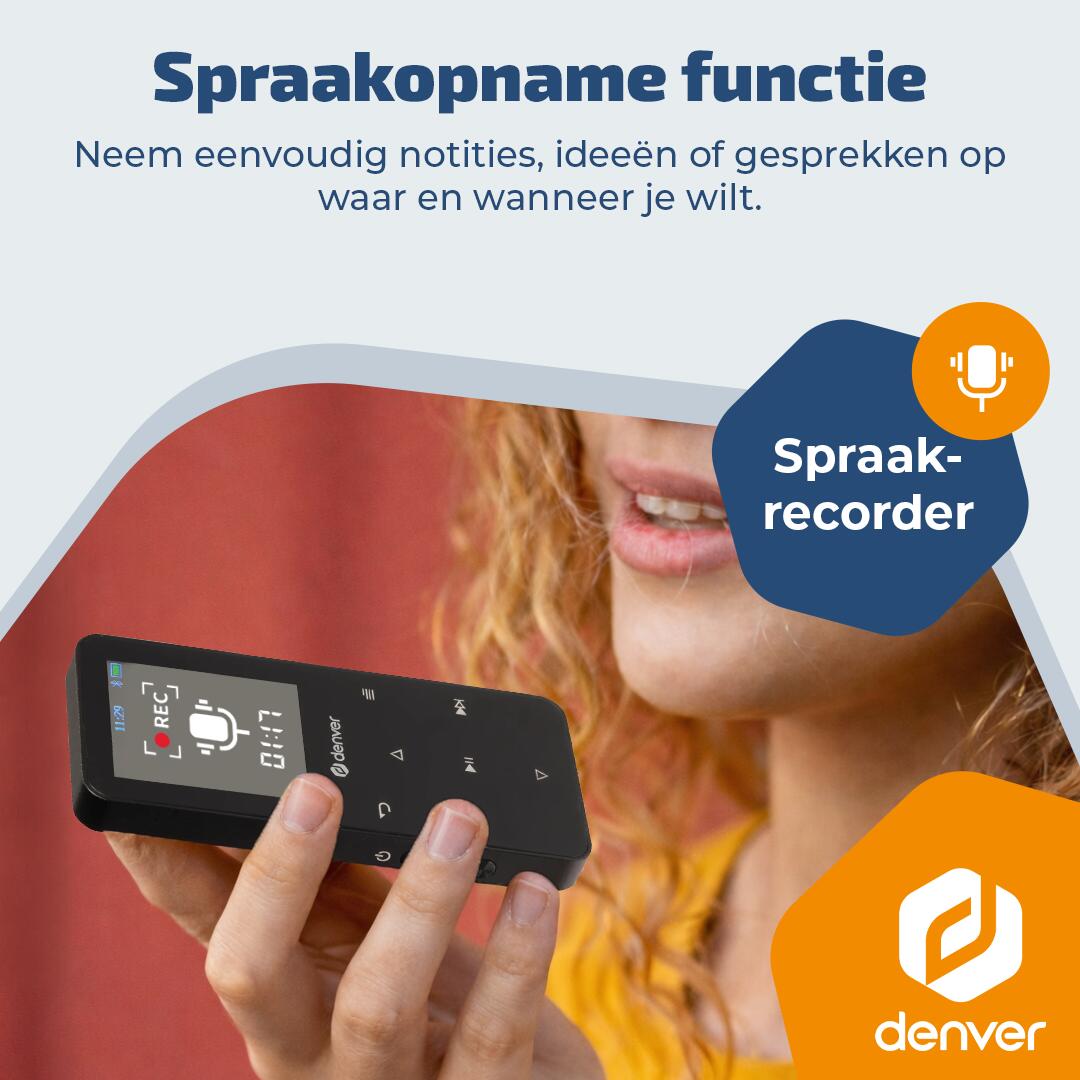 Denver Lecteur MP3 - Carte SD jusqu'à 128 GB - Ecouteurs inclus - MP1830 - Noir 6/7